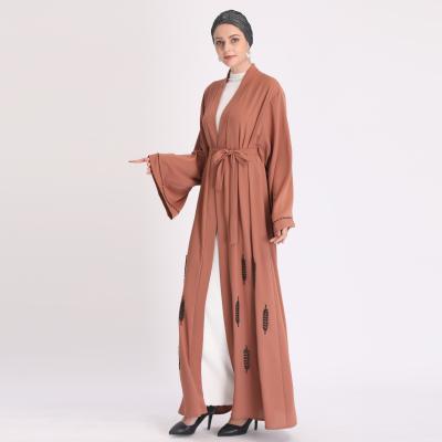 China 2021 New Fashion Fancy Women's Elegant Chiffon Dress GU428 Maxi Abaya Women's Muslim Dress Muslim Open Abaya for sale