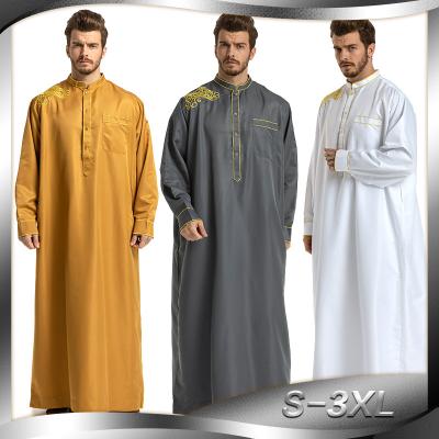 China Middle East Loose Embroidery Polyester Hot Sale Islamic Clothing Men for sale