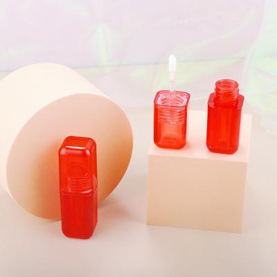 China Eco-friendly Square Shape Empty Fruit Lip Gloss Honey Flavoring Plumper Oils Hydrating Tinted Packaging High Quality for sale