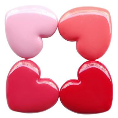 China Recycled Materials Empty Cute Heart Shape Compact With Mirror Interior With Aluminum Tray for sale