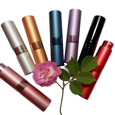 China Eco-friendly Pocket Empty 8ml Easy Refill Travel Perfume Bottle Aluminum Perfume Atomizer Perfume Container With Pump Sprayer for sale