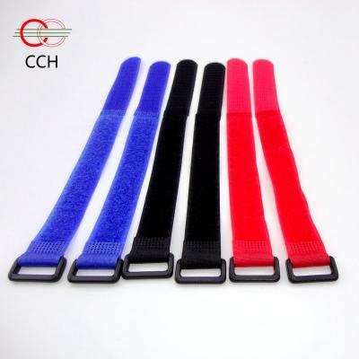 China 20x500mm Sustainable Free Samples Reusable Hook And Loop Straps With Loop for sale