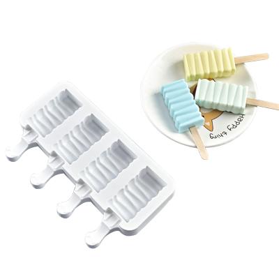 China DIY Stocked Homemade Four Holes Ice Cube Tray Mold Water Ripple Ice Cream Mold For Sale for sale