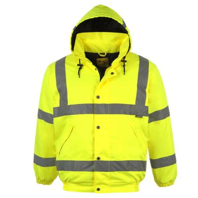 China EN471 Traffic Hi-Force Reflective Popular Polyester Reflective Jackets With Concealed Hat For Worker Men GMV-806 for sale