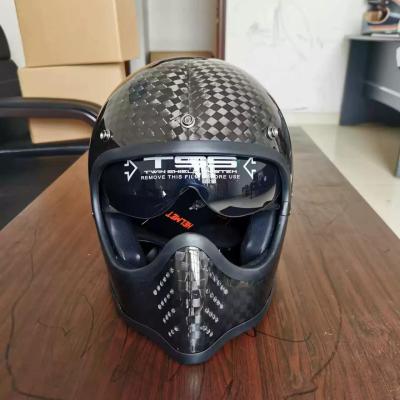 China 12k / 3k Patrón forjado de fibra de carbono Casco de motocicleta estilo de carretera Impresión de logotipo personalizado en venta