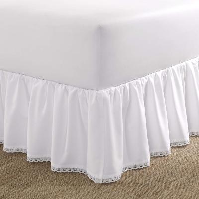 China New Product Bed Skirt Crochet Ruffle Hotel Bed Skirt Lace Bed Skirt Home for sale