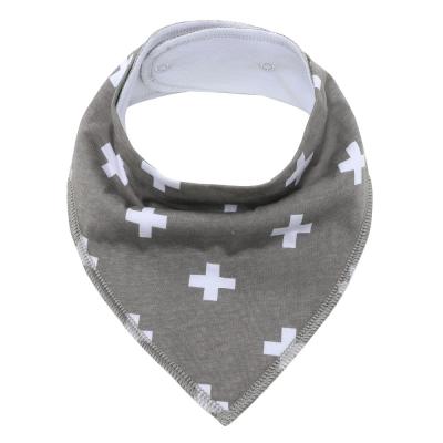 China Low Moq Gray Cross Drooling Baby Bibs Baby Boy Baby Bibs Antibacterial Bibs Baby Shower & Teething, Super Absorbent Bibs for sale