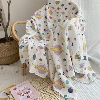 China PORTABLE Wholesale Luxury 100% Cotton Baby Blanket Muslin Wrap Baby Cotton Blanket Blanket for sale