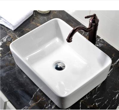 China Wholesale Custom Made Modern Rectangular Bathroom Hand Sink Fiberglass Hotel Vanity Modern White Wash Basin for sale