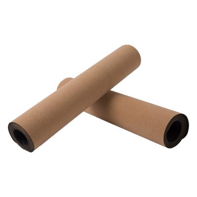 China Eco Friendly Customized Print 8mm Thick Strip Cork Yoga Mat for sale