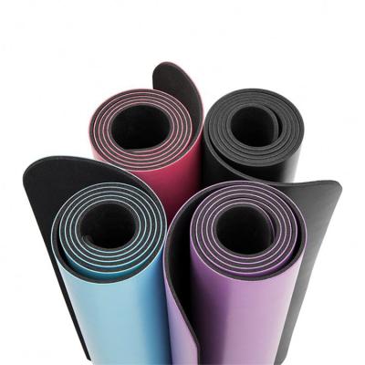 China Wholesale Cheap Price Eco - Friendly Sweat Absorbing Vegan Natural Rubber And PU Yoga Mat for sale