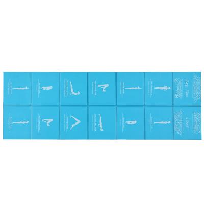 China Hot Selling Cheap Price PVC Seat Folding Non Slip Blue PVC Yoga Fitness Mat for sale