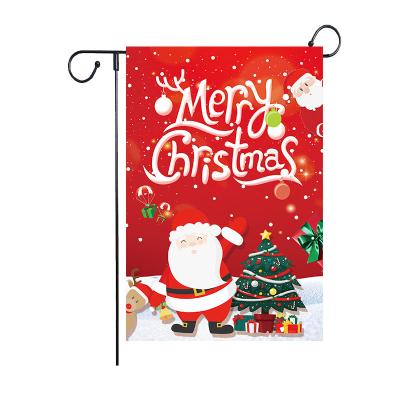 China Luxury Seasonal Holiday Snowflake Flag Yard Decorations Mordern Christmas Outdoor Decorative Sign Outside Banner for sale