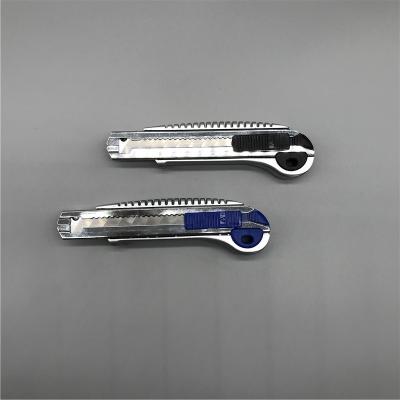 China Promotion\Business\Metal Shard Serving Knife Five Stationery 18mm School\Office With Quick Lock Buckle Blade Change Card Packing Box Cutting Paper Serving Knife for sale