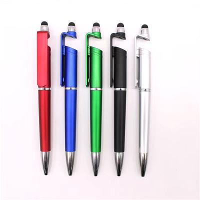 China Multifunctional Pen Mobile Phone Stylus Mobile Phone Holder Promotional Ballpoint Pen for sale