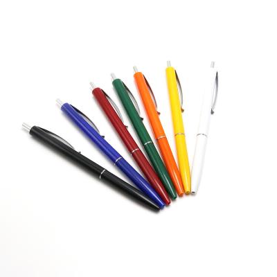 China Promotional Pen Plastic Push Metal Pen Clip Advertising Pen Promotional Gift Pen for sale