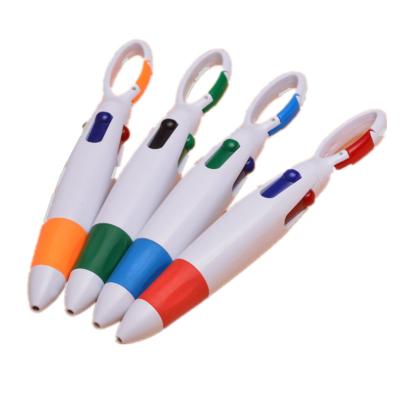 China Promotional Point Pen Advertising Gift Promotional Pen Plastic Ballpoint Pen Carabiner four color for sale