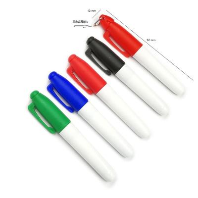 China Promotion\business\school\office alcohol permanent marker pen with logo, mini permanent marker with key chain for sale