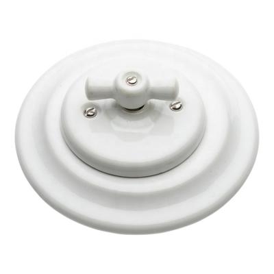 China Wholesale Modern Retro Flush Mount Vintage Porcelain Ceramic Toggle Wall Light Switch for sale