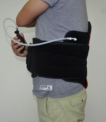 China Black Color Back Support Brace Universal Size Pneumatic Back Brace for sale