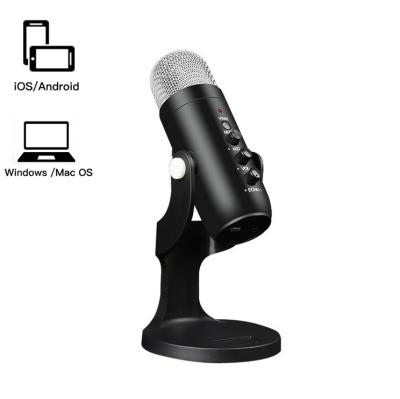 China USB Microphone Computer Mobile Phone Youtuber Recording Microphone Studio Live Streaming Podcast Desktop Condenser Microphone for sale