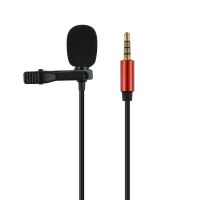 China Lavalier Microphone 3.5mm Wired Microphone Smartphone External Audio Recording MIC For Live Streaming Podcast Youtube Facebook Live Interview for sale