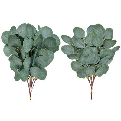 China Artificial Pe Eucalyptus Leaves Stems Faux Eucalyptus Greenery Plant For Bouquet Vase Filler Home Decor Floral Arrangement for sale