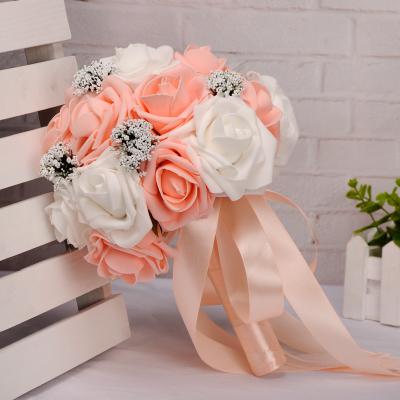 China Fashion wholesale artificial flower handmade wedding bouquet wedding flowers bridal bouquet for sale