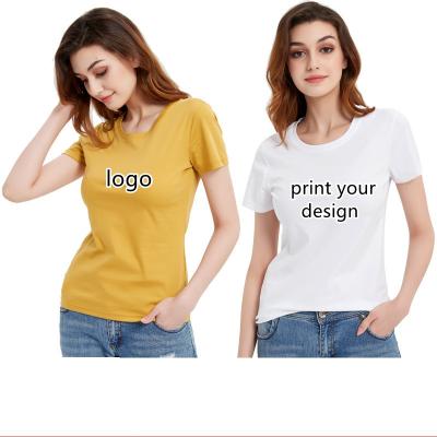 China Wholesale Custom Breathable 100% Custom Logo Solid Color Tank Tops T-shirts Cotton Women Summer Sports T-shirt for sale