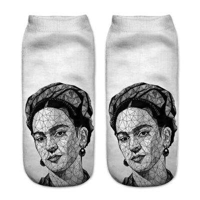 China New Breathable Custom Digital 3D Printing Socks Flower Printing Socks Men Women for sale