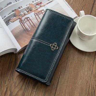 China Hot Selling High Quality Wholesale Waterproof Multifunctional Women's Amazon PU Wallet Women's Card Leather Wallet Long for sale