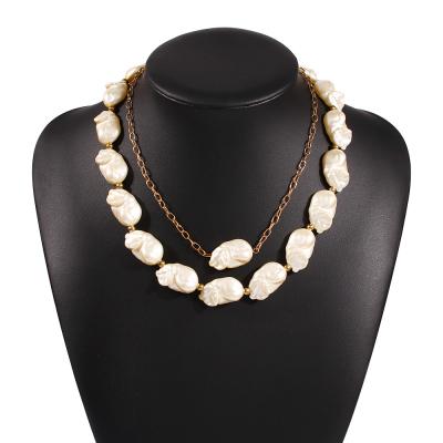 China Pearl Ethnic Fashionable Irregular Necklace Creative Style Holiday Soft Set for sale