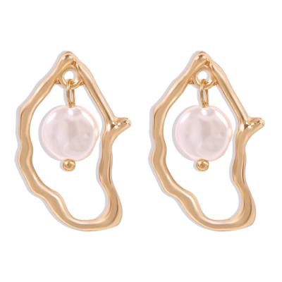 China European and American style CLASSIC minority fashion irregular pearl earrings fashion female elegant earrings new for sale