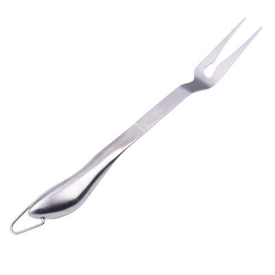 China Heavy Duty BBQ Fork Stainless Steel Handle Comfortable Easily Cleaned BBQ Grill Meat Fork for sale