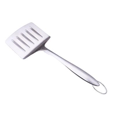 China Factory Supply Easily Cleaned Direct Stainless Steel Spatula With Soft Hook BBQ TPR Handle for sale