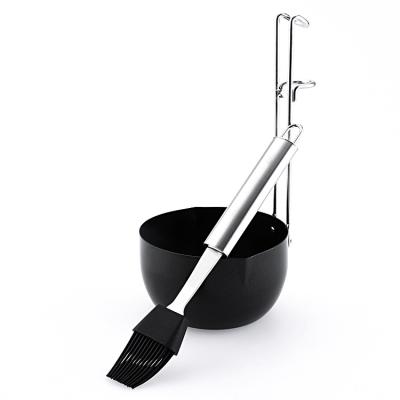 China BBQ 2021Easily cleaned non-stick basting sauce pot and silicone basting brush for sale