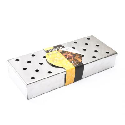 China Easily Cleaned Smoker Box with Thicker Stainless Steel Sheet WILL NOT WARP - Charcoal and Gas BBQ Meat Smoking for sale