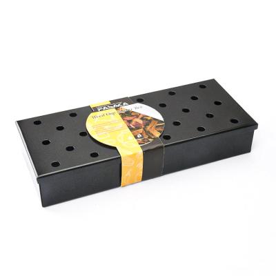 China Easily Cleaned Outdoor BBQ Grill Tool Stainless Steel BBQ Smoker Box Portable BBQ Accessories for sale