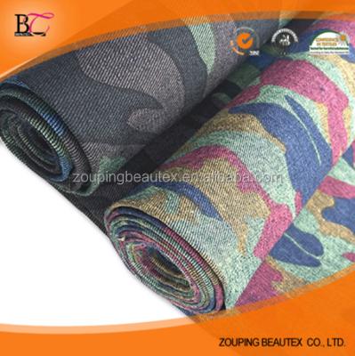 China Blackout 75% cotton/23%polyester/2%spandex camouflage and faux denim fabric with cheaper price for sale