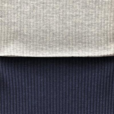 China Shrink-resistant 95% cotton 5% spandex knitted 4x4 rib fabric for sale