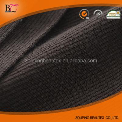 China Rib Cotton Spandex Knitted Rib Tubular Seamless Fabric For Cuff for sale