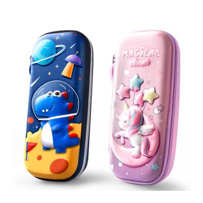 China Amazon Hot Selling Eco-friendly In Running Cute Kawaii Stationery Pencil Case Large Capacity For Kids Boys School Gift for sale