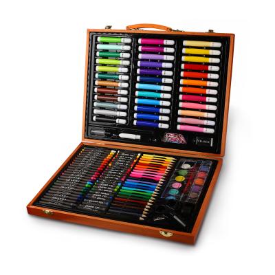 China Portable Case Art Supplies Set Professional 150pcs Art Colors Luxury Set for Kids with Wooden Box Art Set for sale