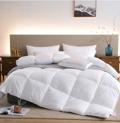 China Luxury Custom Made Duck Goose Down Comforter Feather Duvet Bed Quilt Solid Color Natural Material Wholesale Aggregation for sale