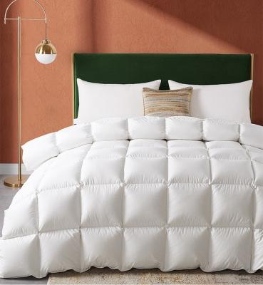 China Luxury Custom Made White Duck Goose Down Comforter Feather Duvet Cover Natural Cotton Material Wholesale for sale