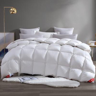 China Duck Goose Down Comforter Feather Cotton Natural Material Wholesale Super Soft Luxury White Duvet for sale