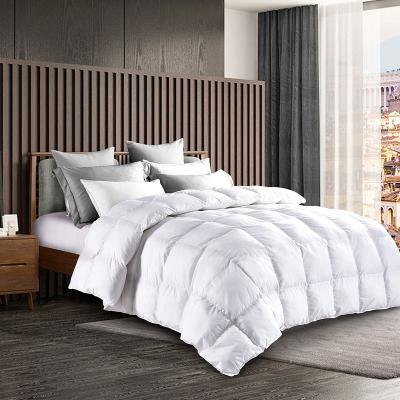 China Good Quality Natural Cotton Quilted Quilt Soft Goose Down Filling Comforter Bedding Quilt For Home Hotel for sale