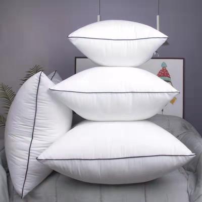 China Anti Static Bedding Sleep Used Neck Pillow White Blanket Pillow With Feather And Duck Down Filled Pillow for sale