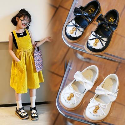 China 2021 Princess Girls Leather Shoes Soft Sole Little Autumn New Girls Leather Shoes Light Weight for sale