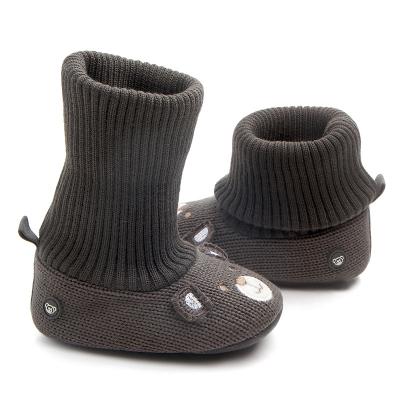 China Other Unique Soft Non-slip Newborn Infant Booties Autumn Winter Baby Shoes Sock Boots Baby Wholesale Wool New for sale